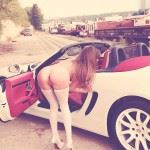 naked girls ass and supersports car